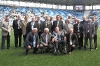 92- Former Players group at h-t centre circle