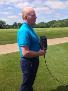 Wally talks to East Midlands Today last Golf Day